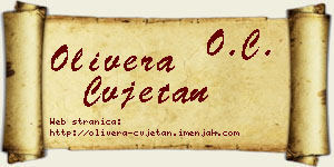 Olivera Cvjetan vizit kartica